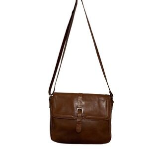 Ashwood Brown Genuine Leather Crossbody/Shoulder‎ Bag Flap Buckle Closure